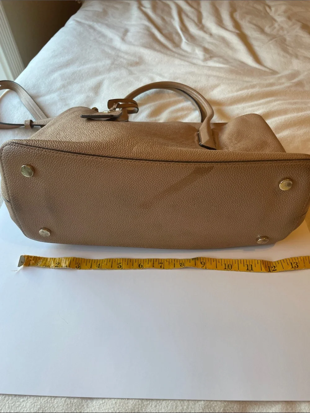 kate spade Pebbled Leather Tote in Taupe Cross body